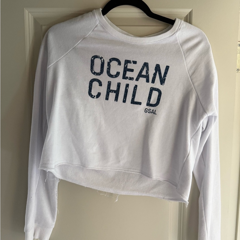 Ocean Child Cropped Sweatshirt